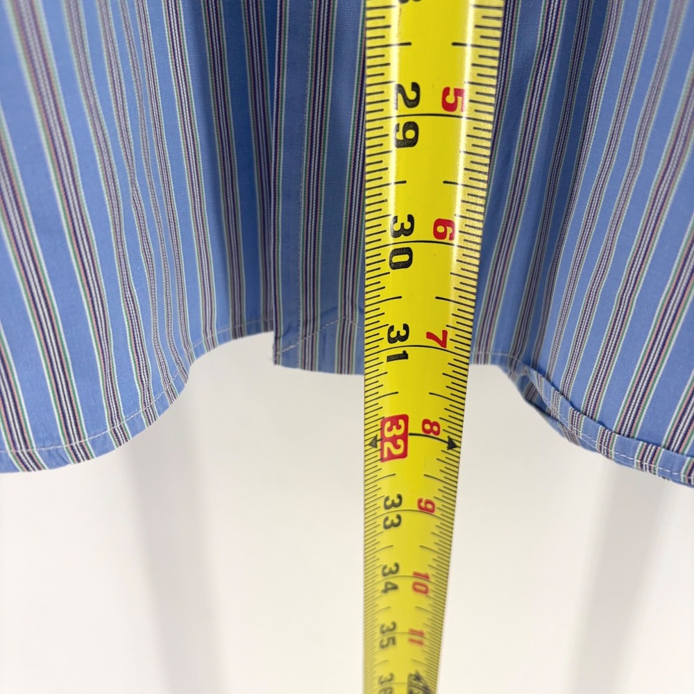 Polo Ralph Lauren Regent Classic Fit Striped Shirt Mens 17.5 34/35 Blue Multi - Picture 6 of 8